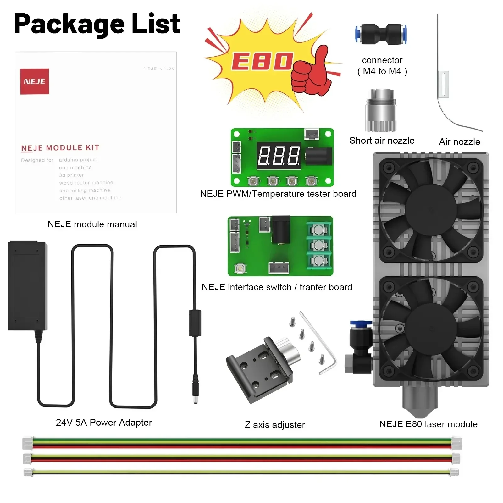 Migliora la precisione del taglio laser con il modulo laser NEJE N30820/E80/E40/A40630/A40640 20-120 W