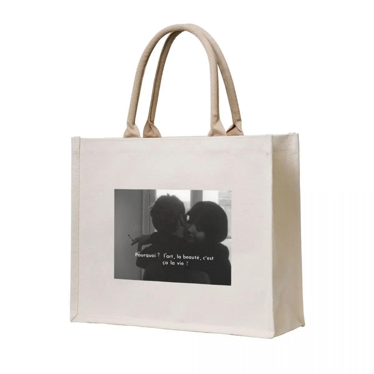 

Pourquoi L'art, la beauté, c'est a la vie! - Vivre Sa Vie - Jean Luc Godard - Anna Karina Tote Bag Fabric bag tote bag men