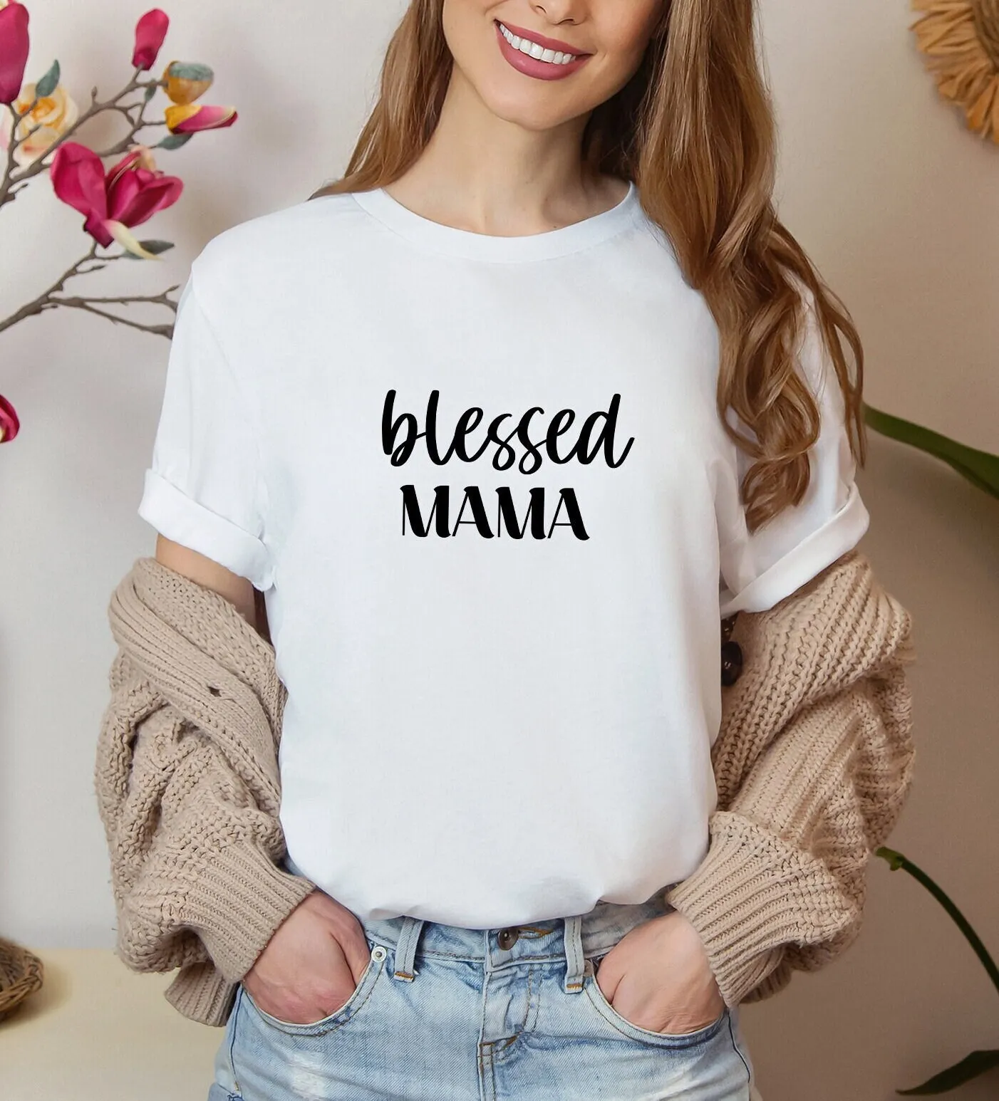 

Благородная мама футболка Мама Жизнь мама Милая День матери Новинка