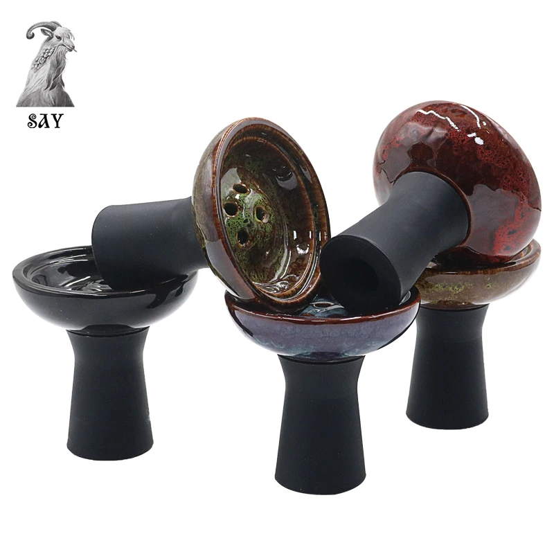 SY 1PC Hookah Silicone Ceramic Tobacco Bowl For Chicha Smoking Accessories Vattenpipa Sheesha Cachimba Shisha