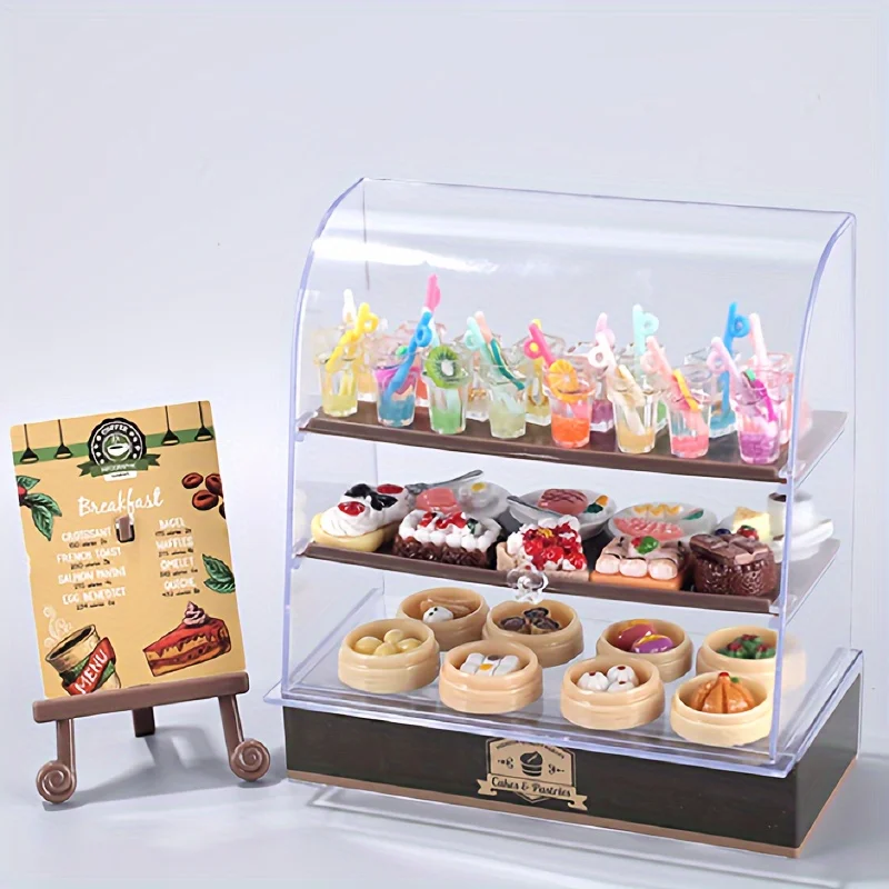 

1set Dollhouse Miniature Cake Stand Model Set Playhouse Store Cake Storage Shelf Perfect for Kitchens Indoor/Outdoor Decor