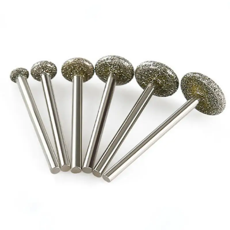 6 Stück Dremel Zubehör Schleifköpfe Fräser 3mm Schaft Jade Stein Schnitz- Polier- und Gravierwerkzeuge – Detail 8