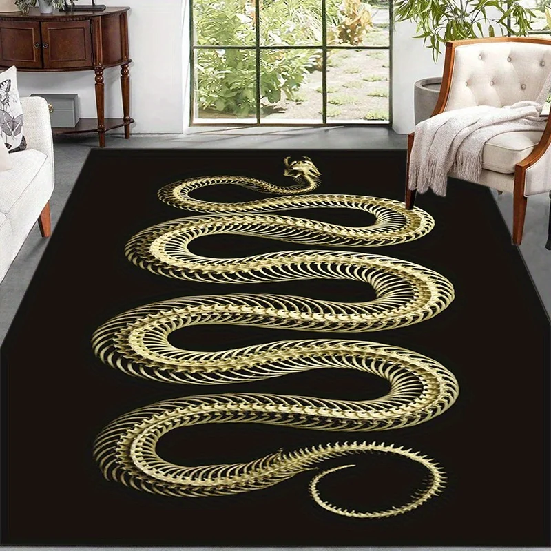 1pc Stylish Snake Nest Pattern Area Rug, Non Slip & Hand Washable, Versatile Home Decor, Ideal Gift, Perfect for Dining Room