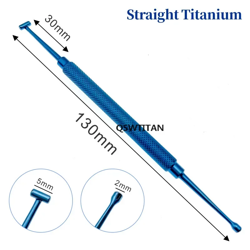 Double-ended Scleral Depressor with Pocket Clip Stainless steel /Titanium Ophthalmic Surgical Instruments 1PCS