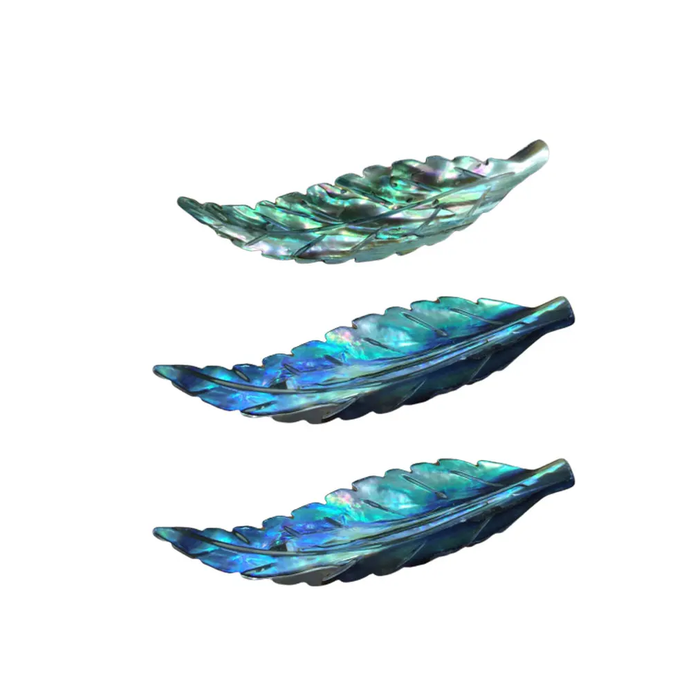 3 Pcs Feathery Abalone Shell Pendant Necklace Mobile Phone Diy Accessories Sea Charms