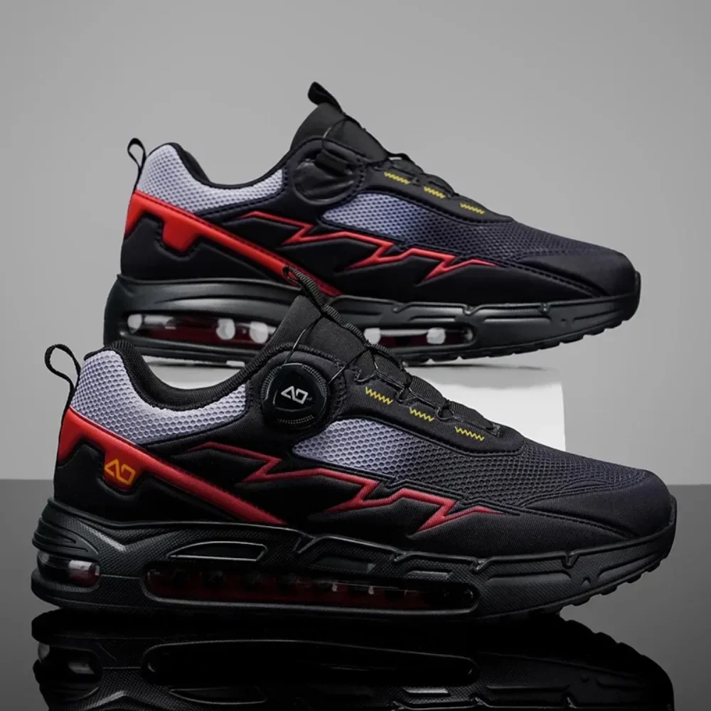 2025 New Men's Shoes Autumn Breathable Button Rotating Convenient Mesh Sports Outdoor Sports Leisure Running and Hiking Shoes