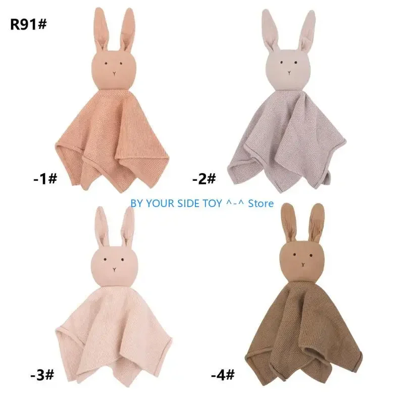 Modello di coniglio Giocattolo coccole per neonati Neonati Bambini Ragazzo Ragazza Bambino che dorme Bambola Cotone Lenire Placare Asciugamano U6XE
