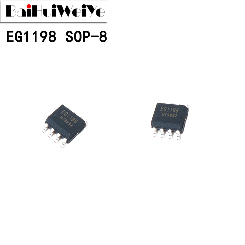 10Pcs 1198 EG1198 DC-DC Power Supply Chip SMD SOP8 SOP-8 New Good Quality Chipset