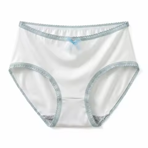 Fashion Cotton Crotch Underwear for Women Love Heart Grid Women's Sweet Panties Bow Mid-waist Lace Briefs Girl