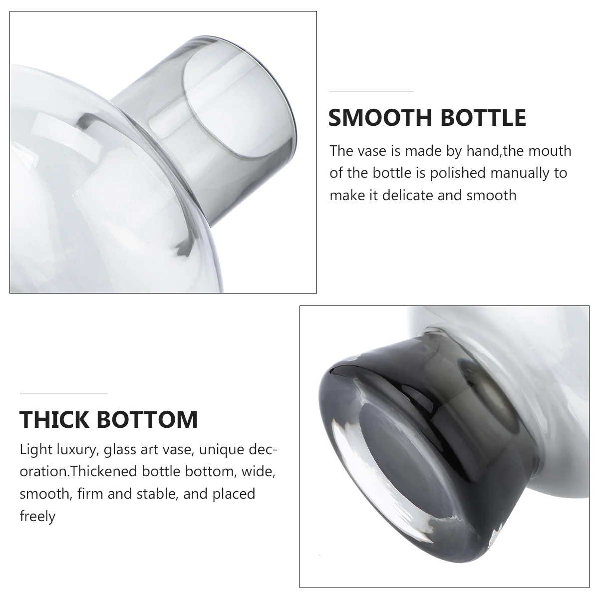 

Golden Mouth Glass Vase Creative Design Simple Flower Container Home Decor Gift Glass Vase Home Flower Container