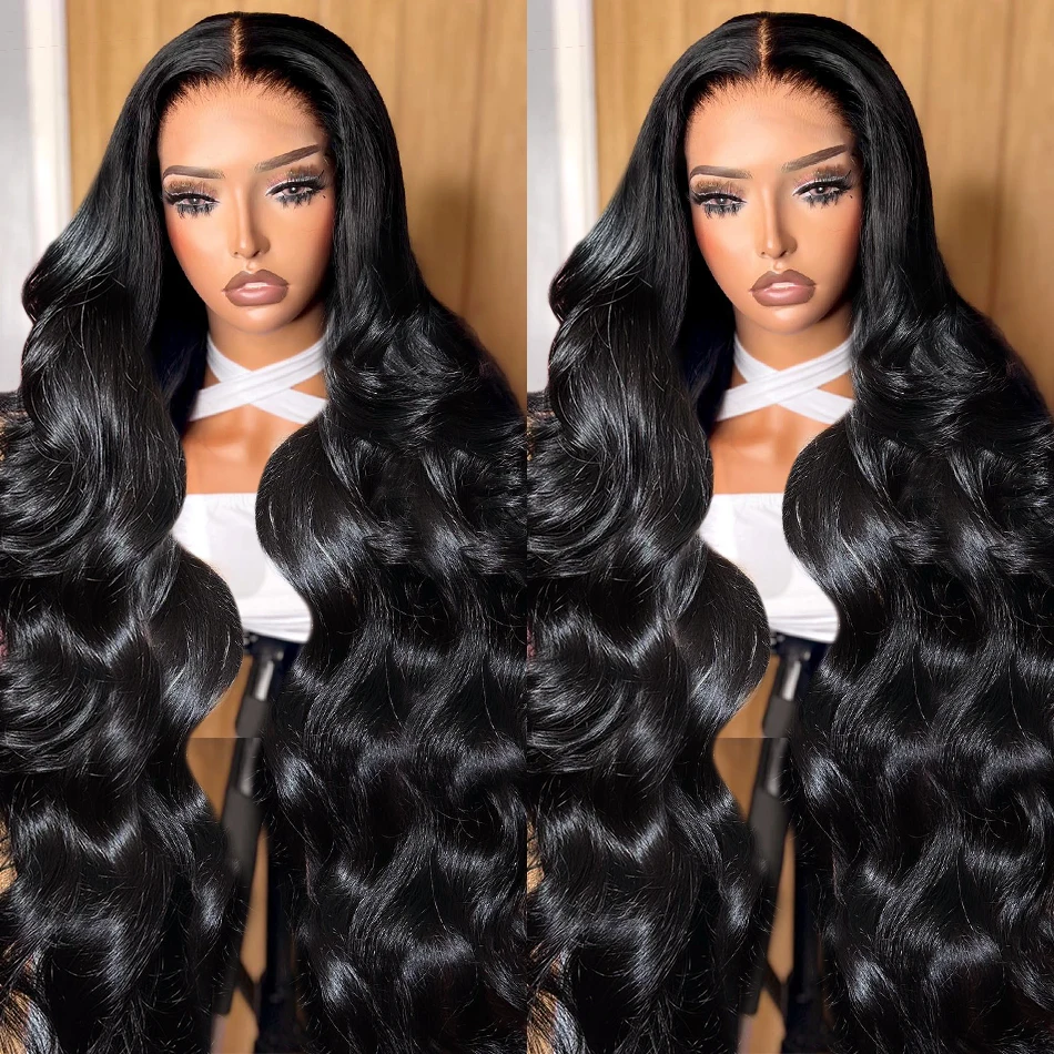 250 Density Body Wave 13x6 HD Lace Front Human Hair Wig 30 40 Inch Transparent Brazilia 13x4 Frontal Wigs For Women Pre Plucked