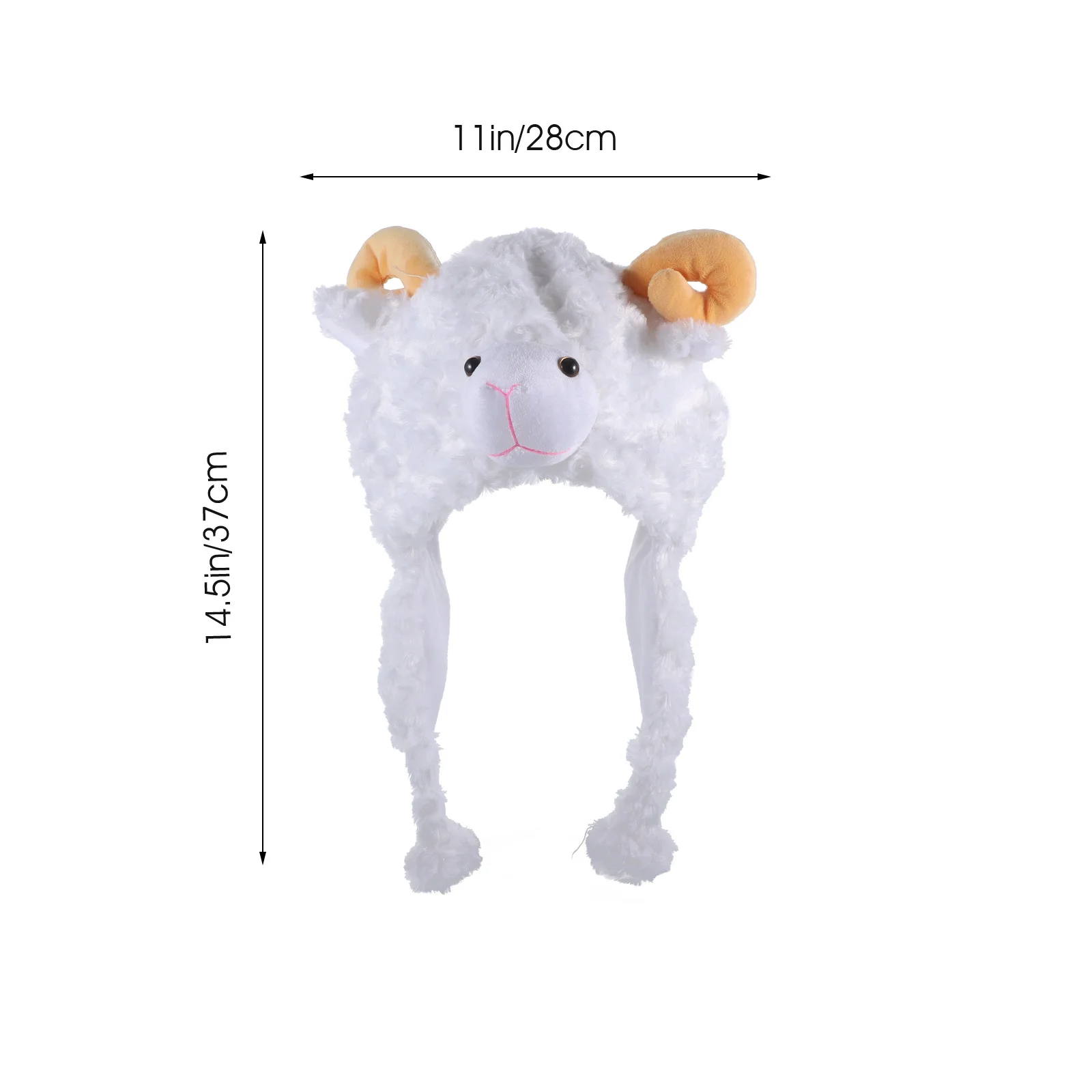 Adorabile cappello per animali taglia unica per la maggior parte dei copricapo invernale morbido e caldo di alta qualità con paraorecchie e pompon per costume per bambini e adulti