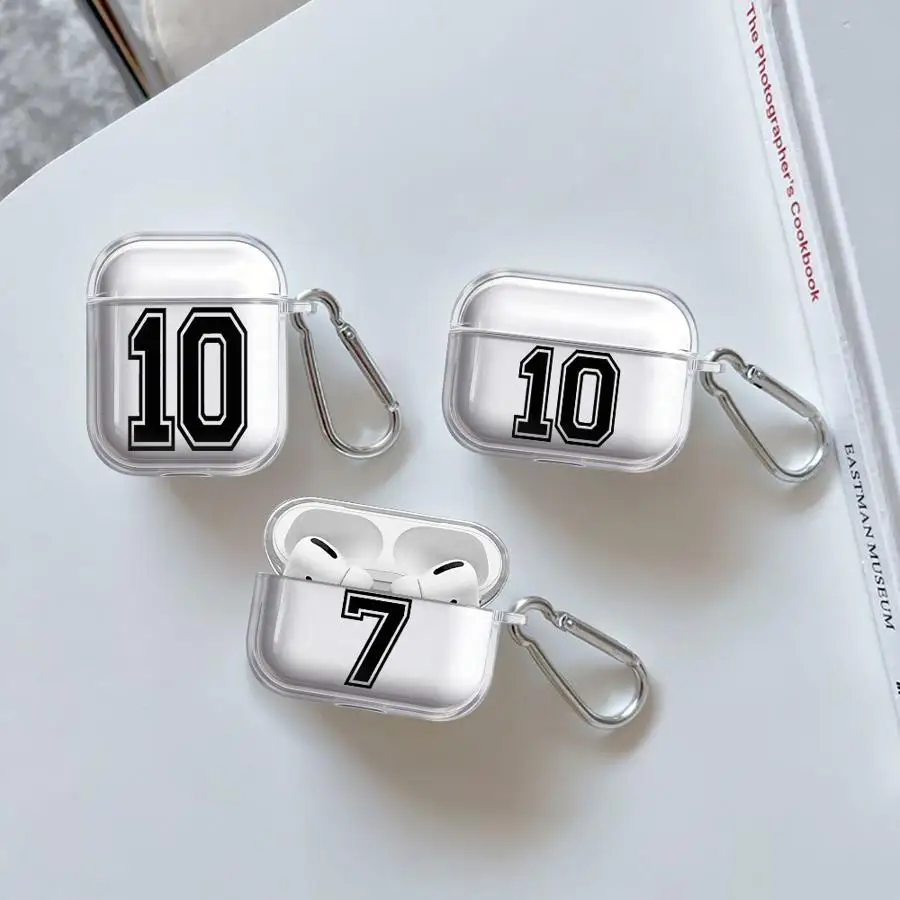 

Lucky Numbers 10 7 Clear Earphone Cases Cover Case For Airpods 4 Pro3 2 Pro 1 Pro2 3