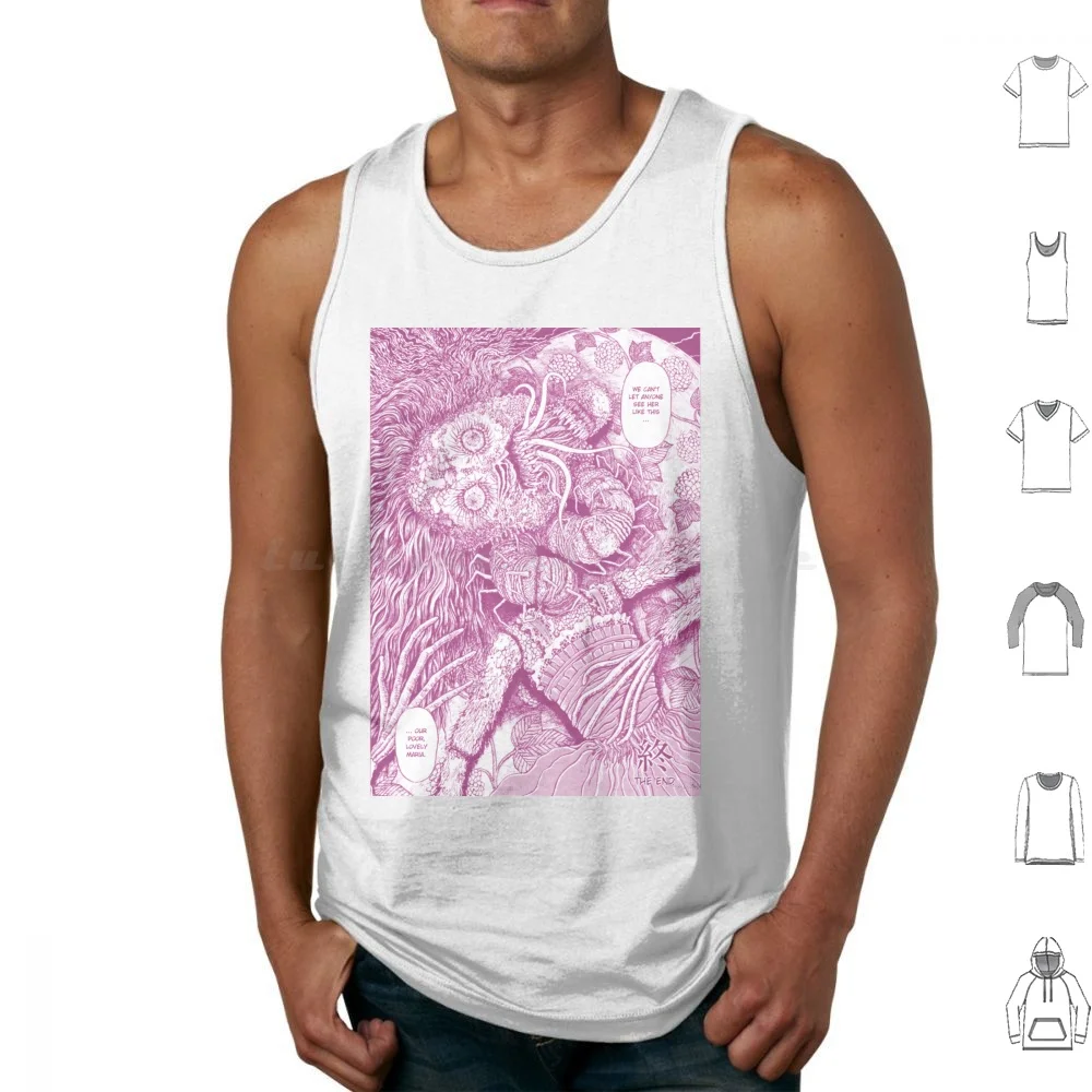 Hell O Dollies ( Pink ) Tank Tops Vest Sleeveless Horror Manga Shojo Shoujo Kawaii Creepy Scary Guro Thriller Anime Manga Cap