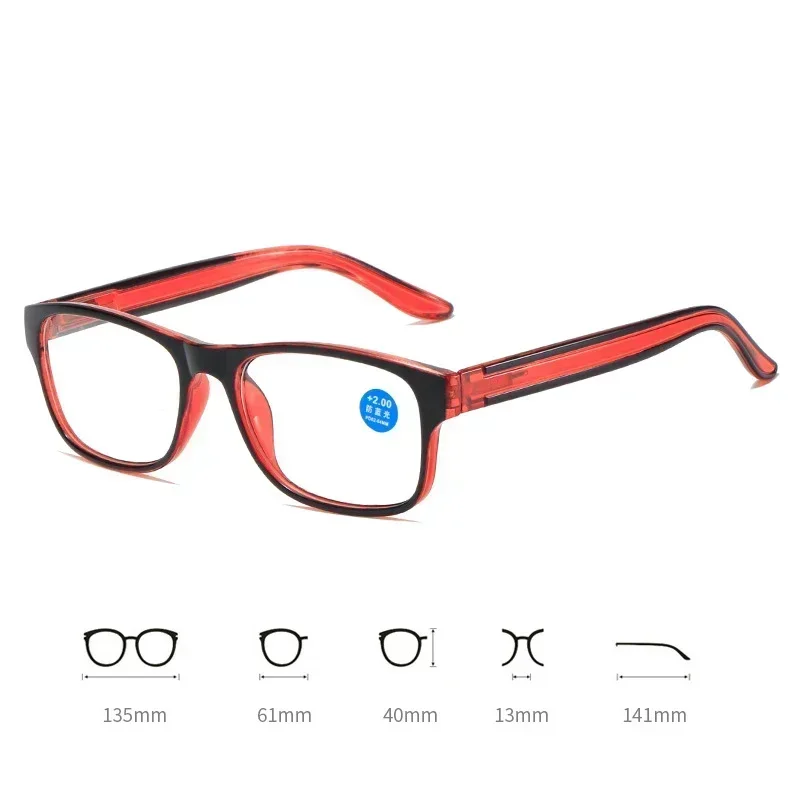 Personalized Anti Blue Light Presbyopia Glasses Vintage Ultra Light Men Far Sight Glasses Retro Square Women Reading Glasses