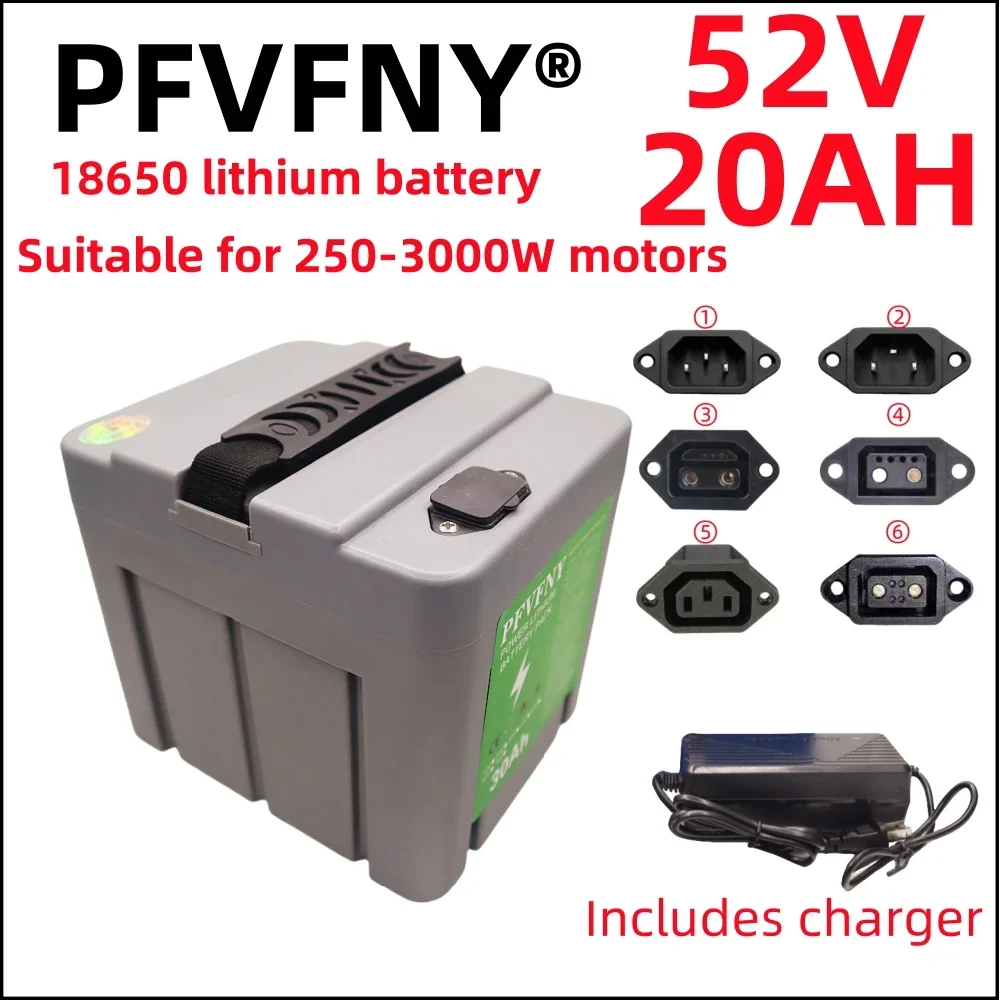 Air fast transportation New Full Capacity Power 18650 Lithium Battery 52V 20ah-60ah  Lithium Battery Pack Suitable for 250-3000W