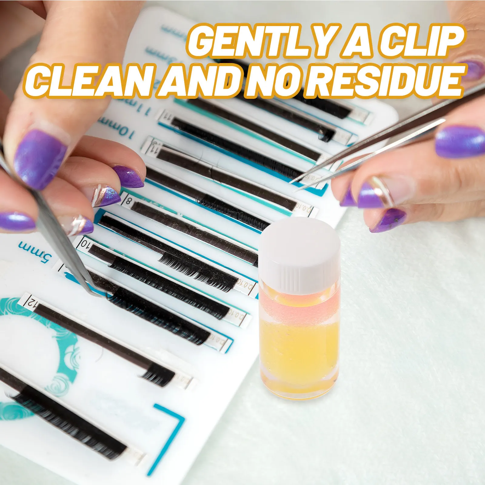 Lot de 2 pinces à cils, nettoyeur de colle, bouchon en silicone anti-fuite, détergent multi-usages, outil de nettoyage professionnel pour salon