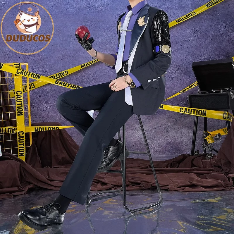 DUDU R Hugo Vlad Cosplay Anime Zenless Zone Zero Hugo Vlad disfraz de Cosplay fiesta de Halloween vestido de juego de rol uniforme