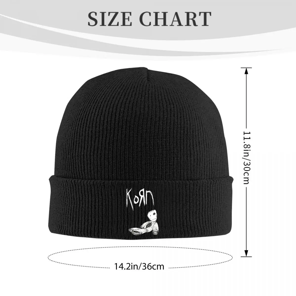 Korn Rock Knit Hat Beanies Winter Hat Warm Street Nu-Metal Music Caps for Men Women