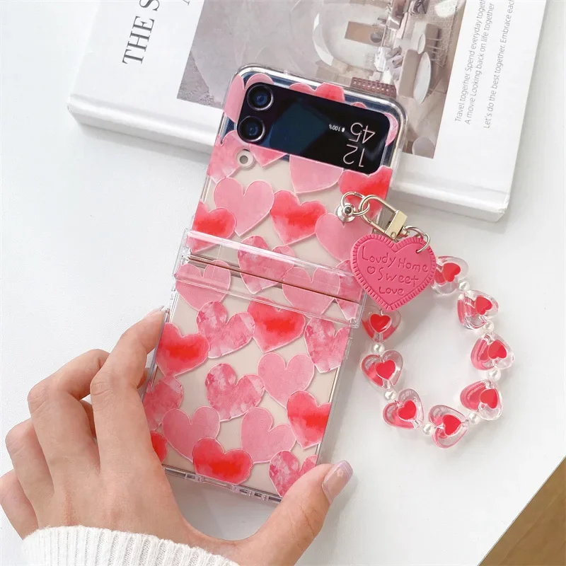 

Flowers Chain Phone Case for Samsung Galaxy Z Flip 7 6 5 4 Protective Back Cover for ZFlip5 ZFlip6 ZFlip7 Case Shell