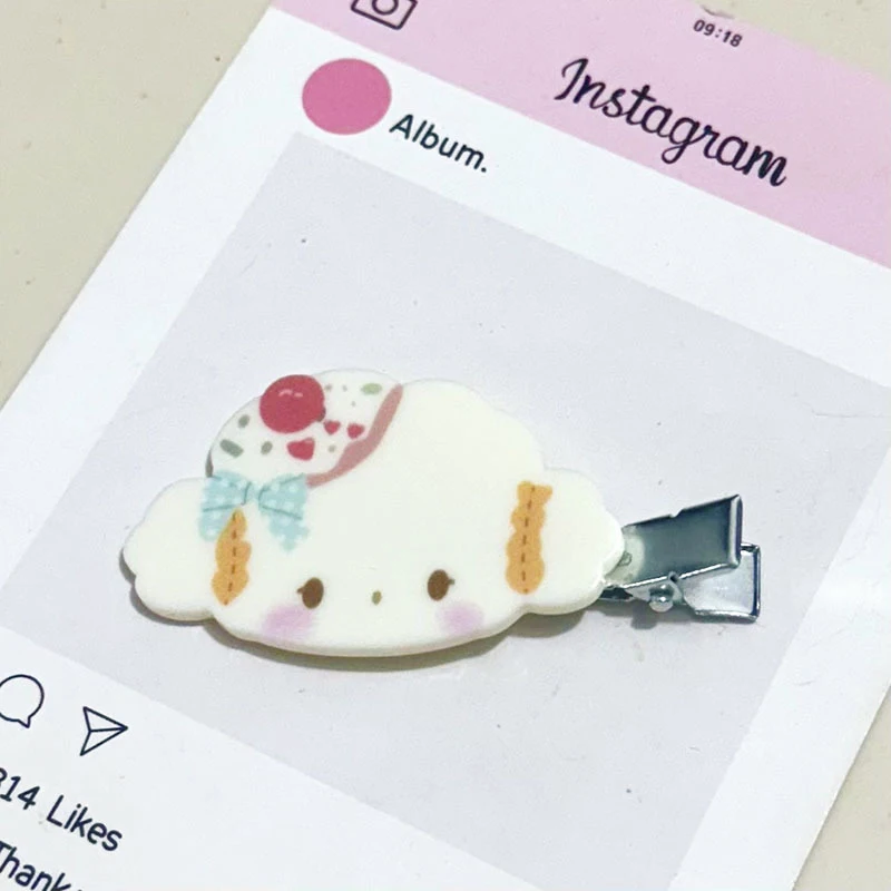 Sanrios Acrilico Carino Fermagli Per Capelli Kawaii Animale Del Fumetto Hellokittys Cinnamoroll Forcella Laterale per Le Donne Accessori Per Capelli Delle Ragazze Regalo