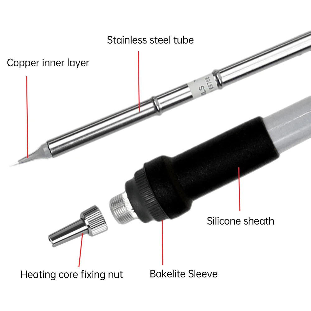 T12-942 75W Soldering Station DC12-24V Digital Electronic Portable Welding Iron Auto Sleep 200-480℃ With Welding Iron Tips