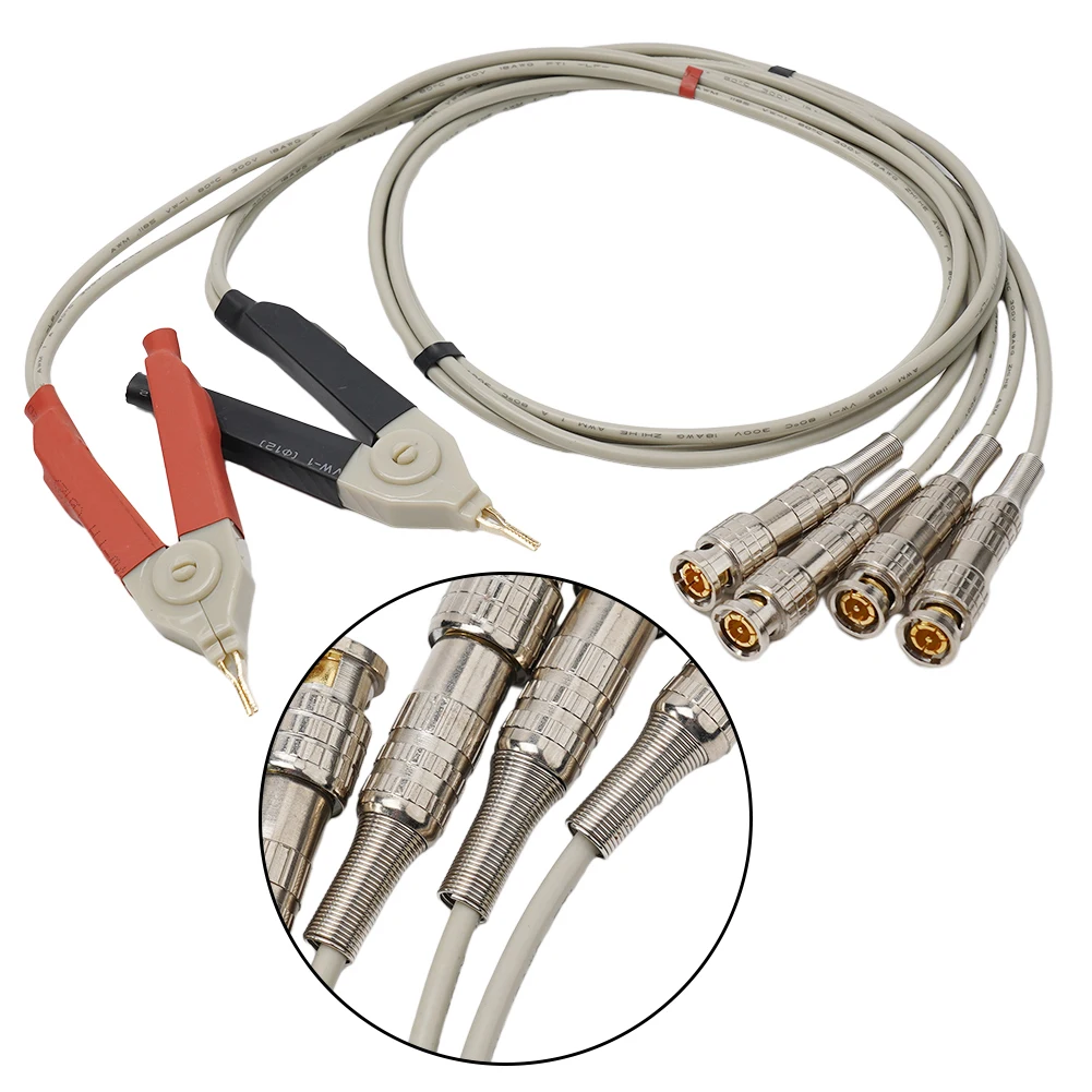 2PCS/SET Test for cable BNC Connector For Power Test Equipment Circuit Connection LCR Meter Test for cable Terminal Kelvin Clip