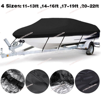 210D Oxford Fabric Waterproof Boat Cover for Speedboat/Towable Fishing V-Hull | Yacht V-Hull Cover & Protective Boat Skin