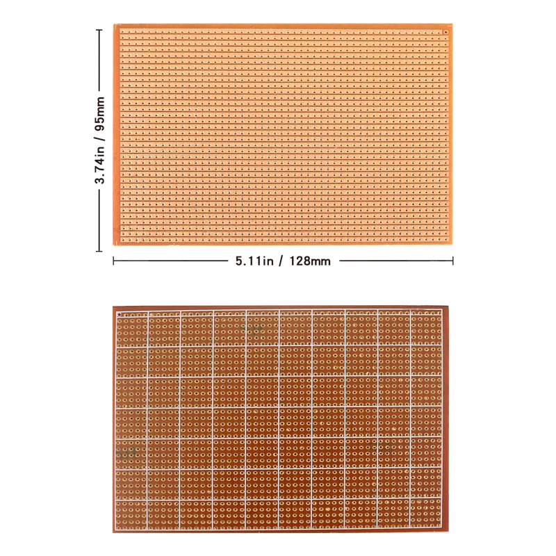 5PCS DIY 9.5x12.8 9.5*12.8CM Prototype Paper PCB Universal Experiment Matrix Circuit Board Single Row Continuous Hole 95x128mm