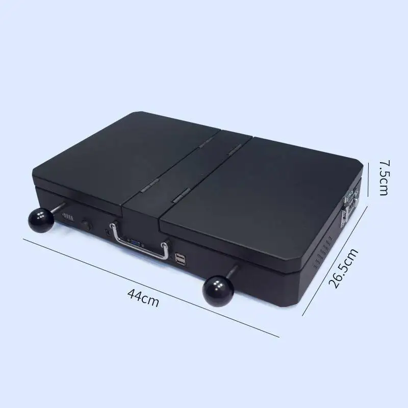 10 inch Arcade Game Machine Home Use Foldable Portable Double Screen Joystick Console 2 Player