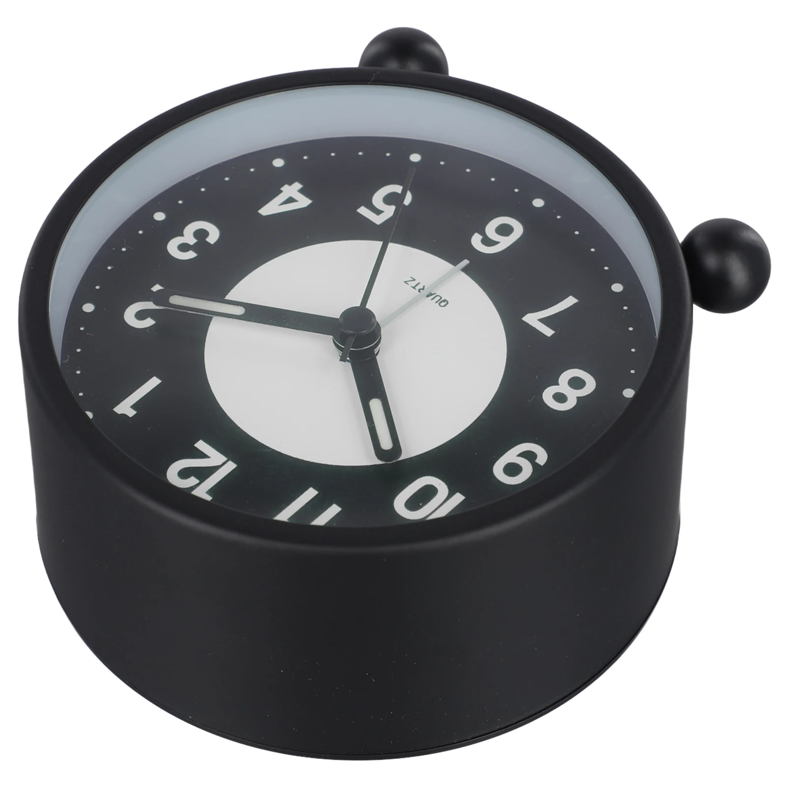 Metal Round 4-inch Luminous Alarm Clock Portable Anti-drop Silent Movement Night Light Clock Watch For Home Bedside Table