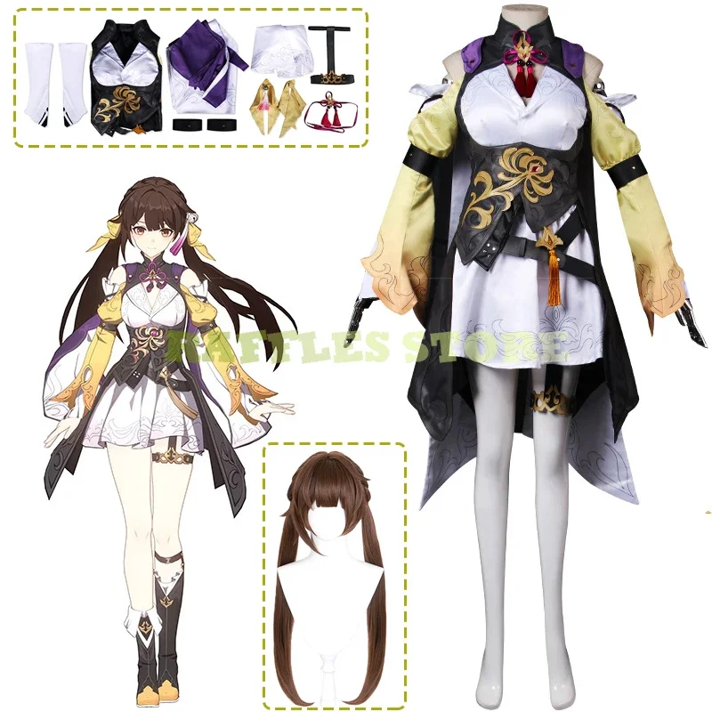 Brand new sushang cosplay costume parrucca grazie: Star rail cosplay fullset girl Halloween carnival cosplay party suit XS-XXL
