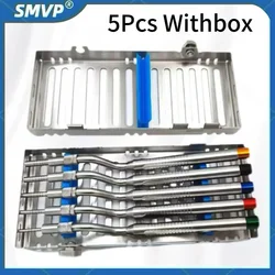 Dental 5 Pcs Implant Osteotome Instrument Mandibular Sinus Elevator Tool Concave Tips Sinus Lifting Device Implant Bone Extruder
