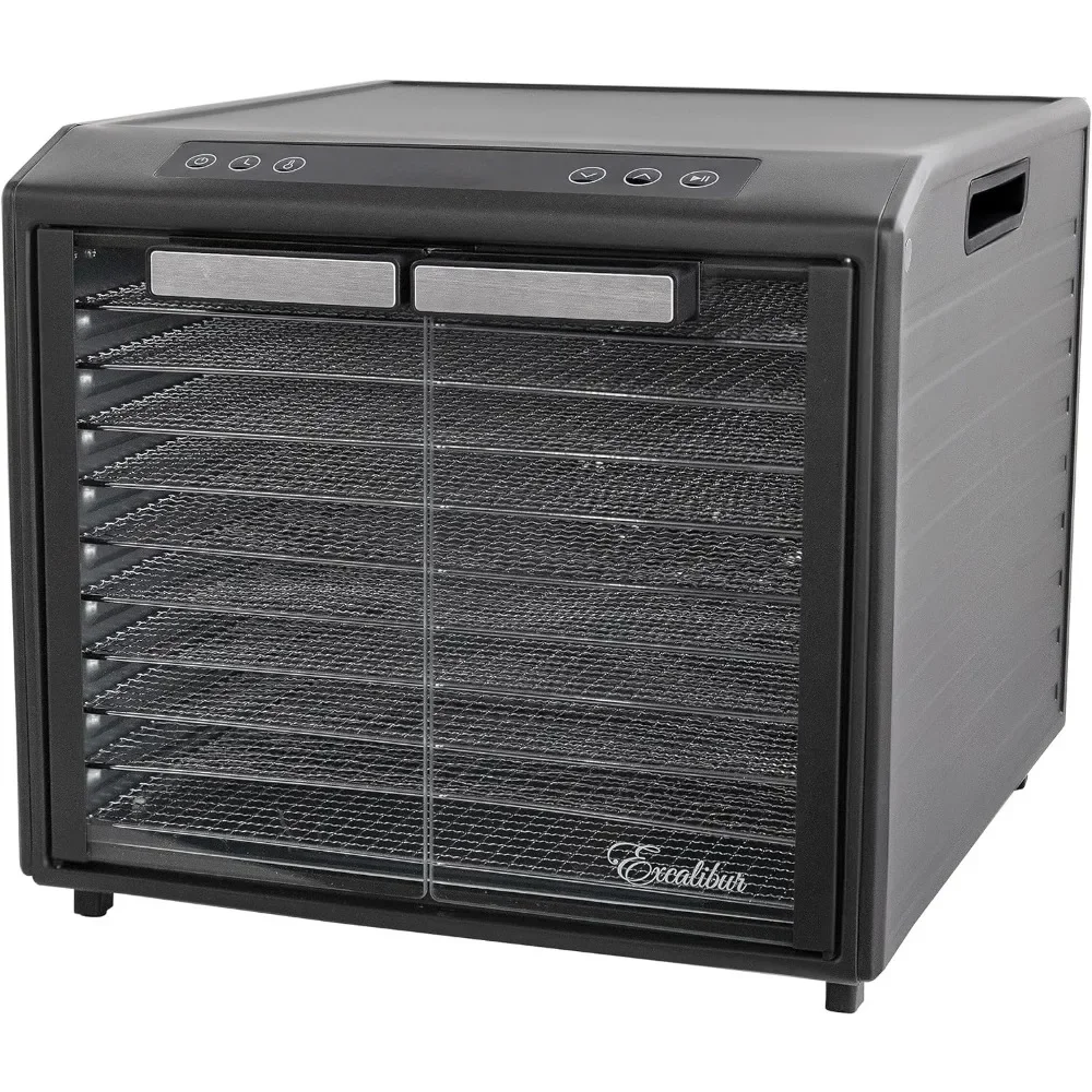 مجفف طعام كهربائي سيليكت سلسلة 10 صينية مع تحكم في درجة الحرارة قابل للتعديل يتضمن صواني تجفيف مطلية بالكروم غير القابل للصدأ #4