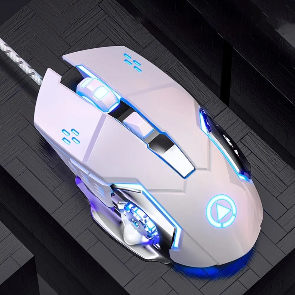 Colorful Light Wired Mouse 7-Color with Sound USB Mouse Illuminated Mechanical Mechanical Mouse Computer Accessories