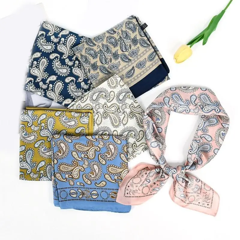 

39BD шейный платок с цветком кешью бандана для взрослых женщин бандана модный шейный шарф все одинаковые шарфы для различных