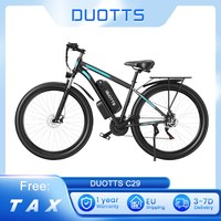 EU Stock Now! DUOTTS C29 Electric E-bike 750W Mountain Bicycle 48V 15Ah Batteries 50km/h Max Speed & Rear Rack 3 Modes of Travel