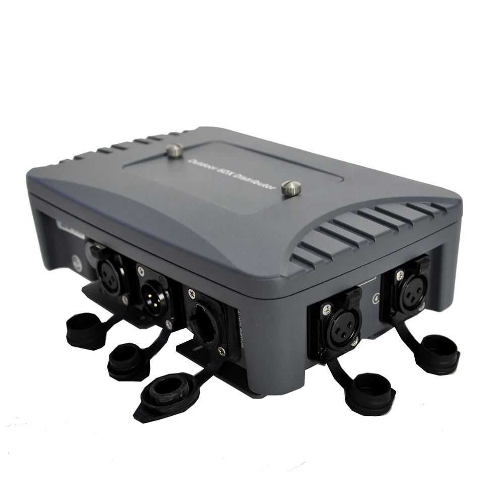 Freeshipping Die Casting Aluminum Waterproof Housing TP-D1363 6 Way DMX 512 Spliter Console Signal Distributor Professional