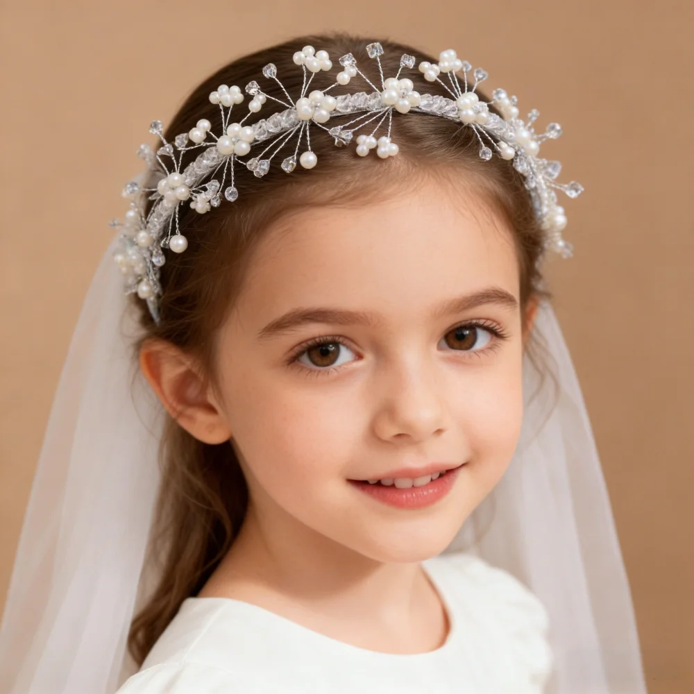 1 Piece Forest Style Pearl Children's Headband, Exquisite Style, Flower Girl Wedding / Birthday Party / Photo Shoot Styling