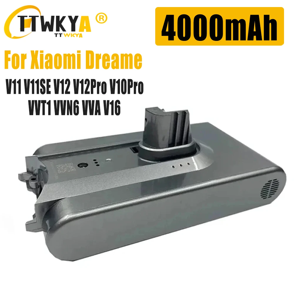 

Original 4000mAh Replacement Battery For Xiaomi Dreame V11 V11SE V12 VVT1 VVN6 VVA1 Wireless Vacuum Cleaner 18650 Battery Pack