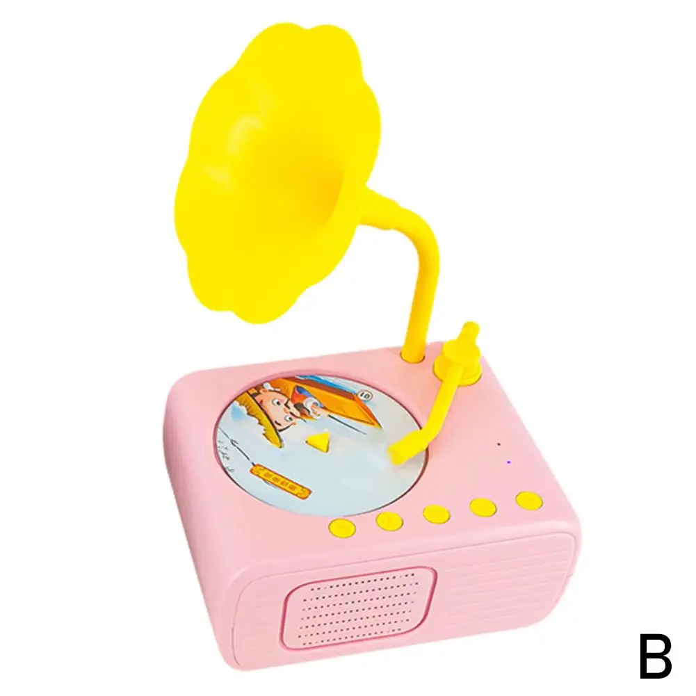 Kids Gramophone Toy Children Music Storytelling Gramophone Toy for Kids Early Education Phonograph with 96 Cards Z1D9