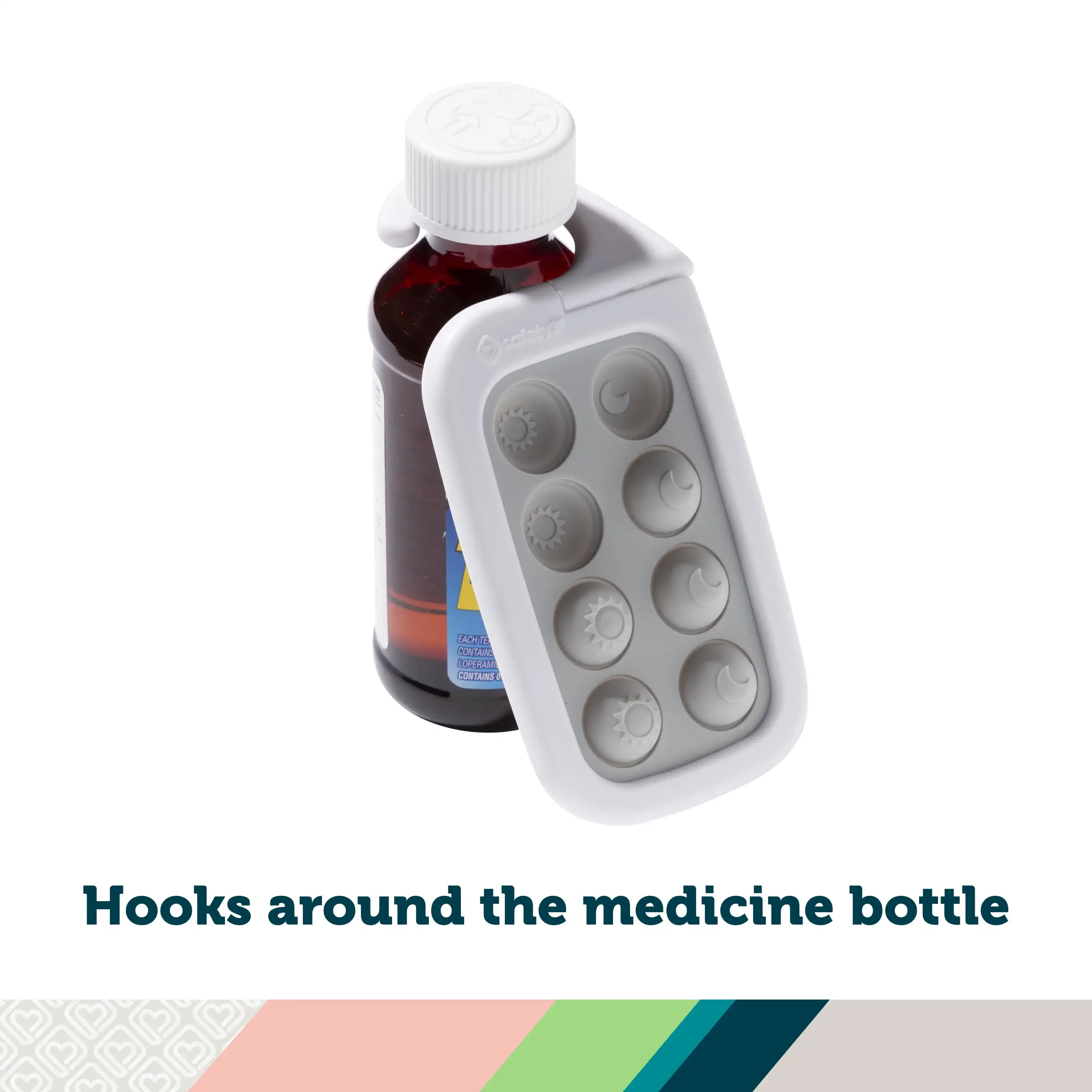 Keselamatan 2 pak pengingat obat pertama, abu-abu