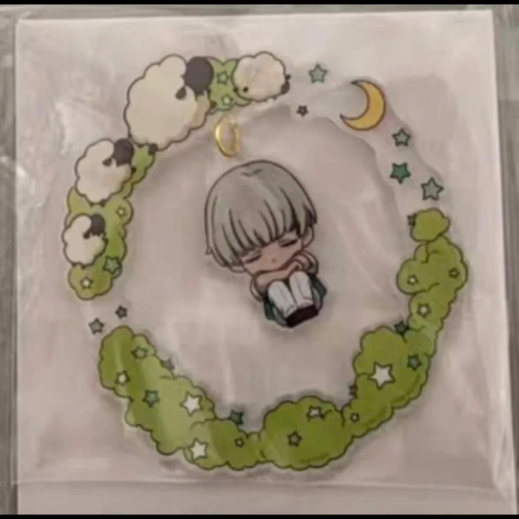 다섯 가지 계몽 주문: 전쟁에 돌아가기 호랑이 지팡이 블랙 휴 아크릴 코스프레 주변기기 열쇠고리 배낭 펜던트