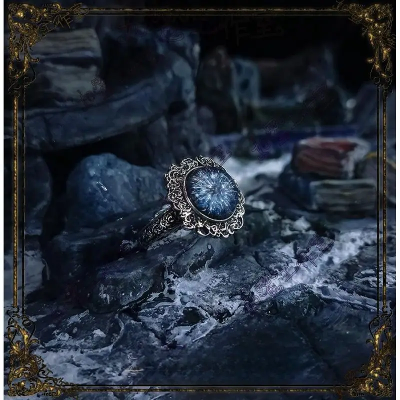 التصميم الفريد لخاتم Rani Tanni Dark Moon حول خاتم الرجل العجوز في فرنسا فاخر في أزياء Ins #6