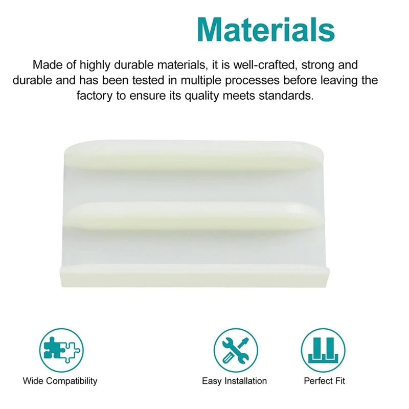 AB47-M6219 Sliding Shower Door Bottom Guide For Sliding Shower Door (Top Hung) Shower Door Guide 1/2 In Channels 2 Pack