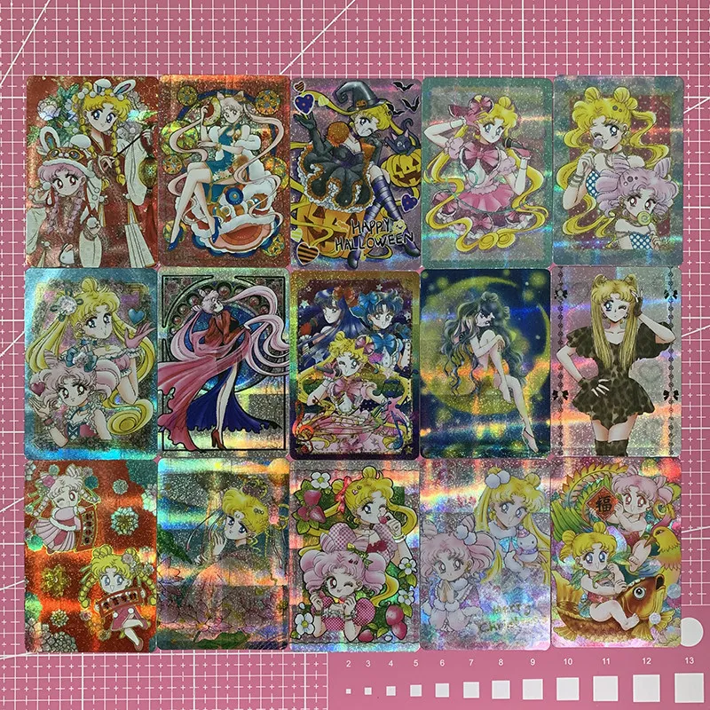 DIY 15pcs/set Sailor Moon Crystal JUMBO Self Control Collect Signature Trading Flash Card Anime Cartoon Gift - view 3