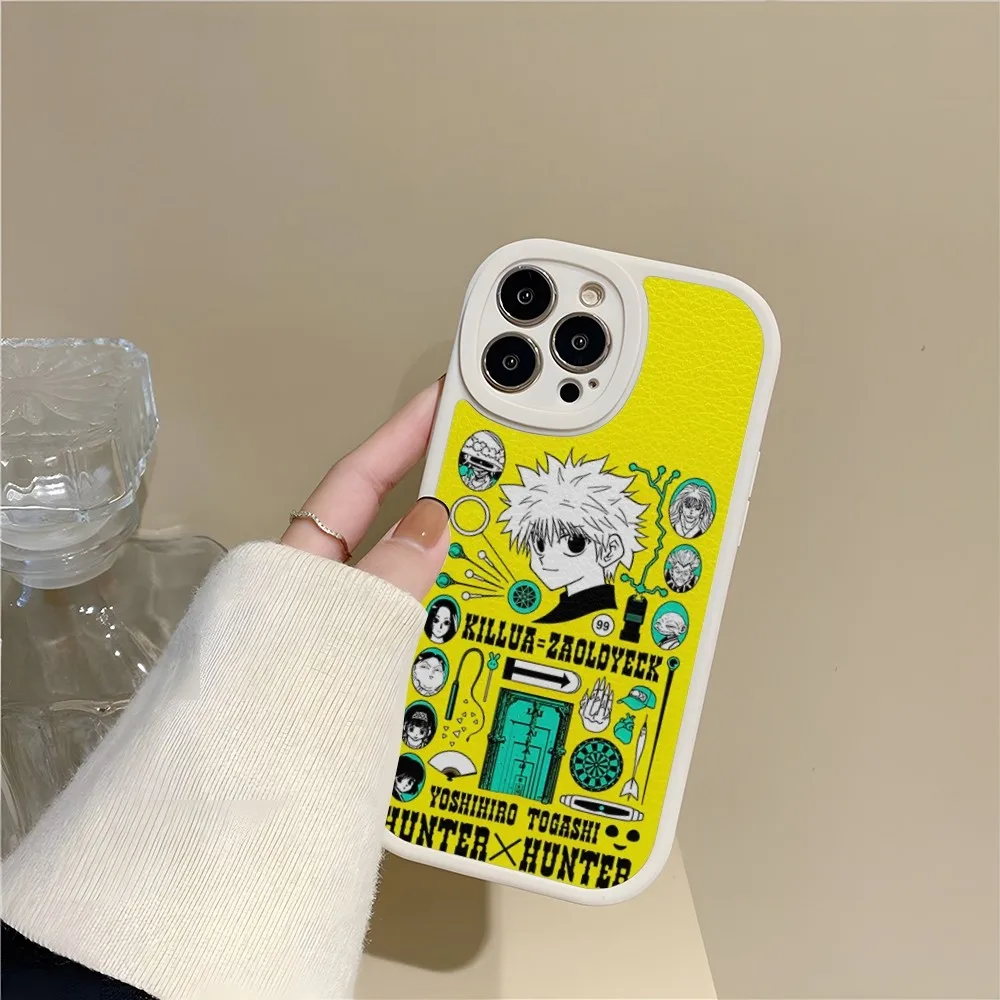 Anime Hisoka Hunter X Hunters Phone Case Lambskin For Iphone 15 Pro 14 11 13 12 Mini X Xr Xs Max 7 8 Puls Se Silicone Cover