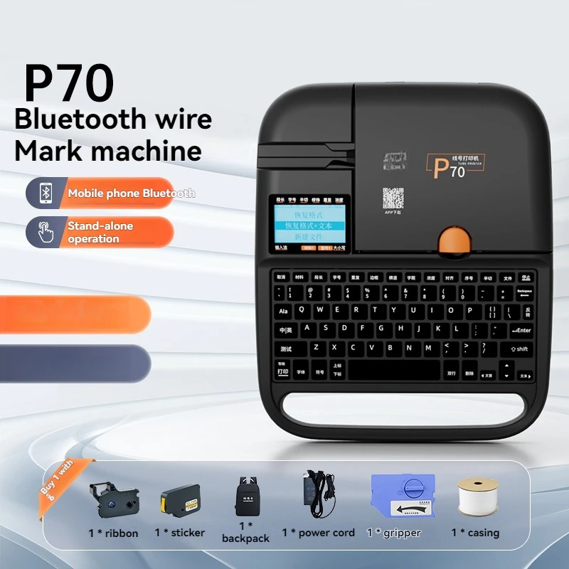 

Bluetooth электронный P76PVC трубка с номером провода, полностью автоматический портативный компьютерный принтер с проволочными этикетками, портативный принтер с номером проводов