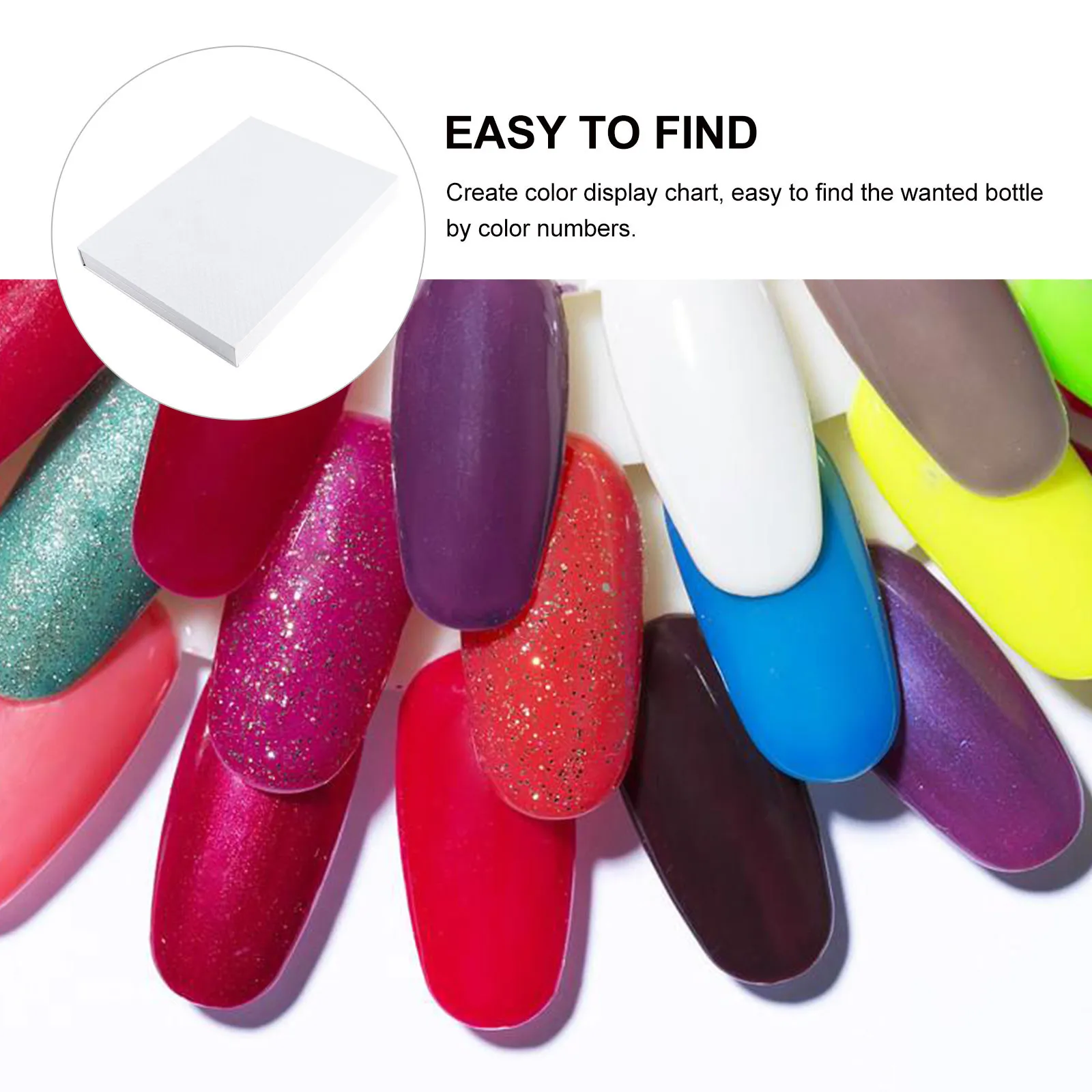216-Color Nail Gel Polish Display Board Detachable Design for Salon Manicure Pedicure Easy-Carry Color Card Nail Polish Display
