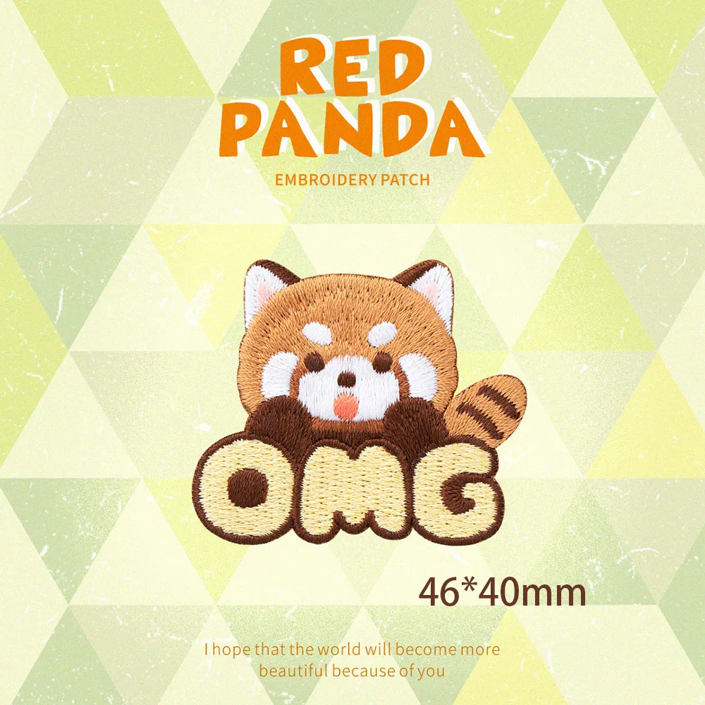 12 Arten niedlichen Tier roten Panda selbst klebende Stick flecken für Kleidung Kinder applikation auf Jeans DIY Kleidung Aufkleber swe – Detail 15